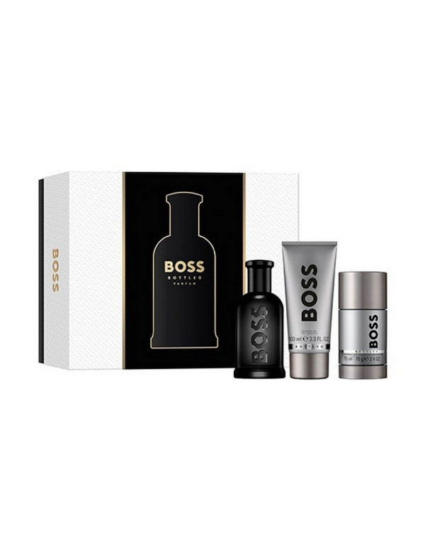 COFFRET BOSS BOTTLED PARFUM 100ML+DEODORANT 75ML+GEL DOUCHE 100ML